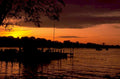 sunset lake silhouette 1 1980s 1990s A4 Photo Print