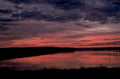 sunset lake silhouetted 1980s 1990s A4 Photo Print