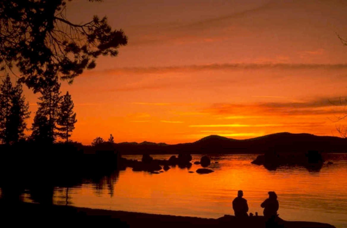 sunset lake tahoe 3 1980s 1990s A4 Photo Print