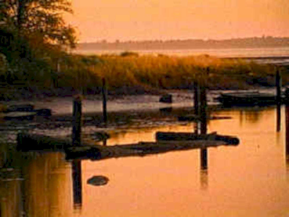 sunset marsh reflection1980s 1990s A4 Photo Print