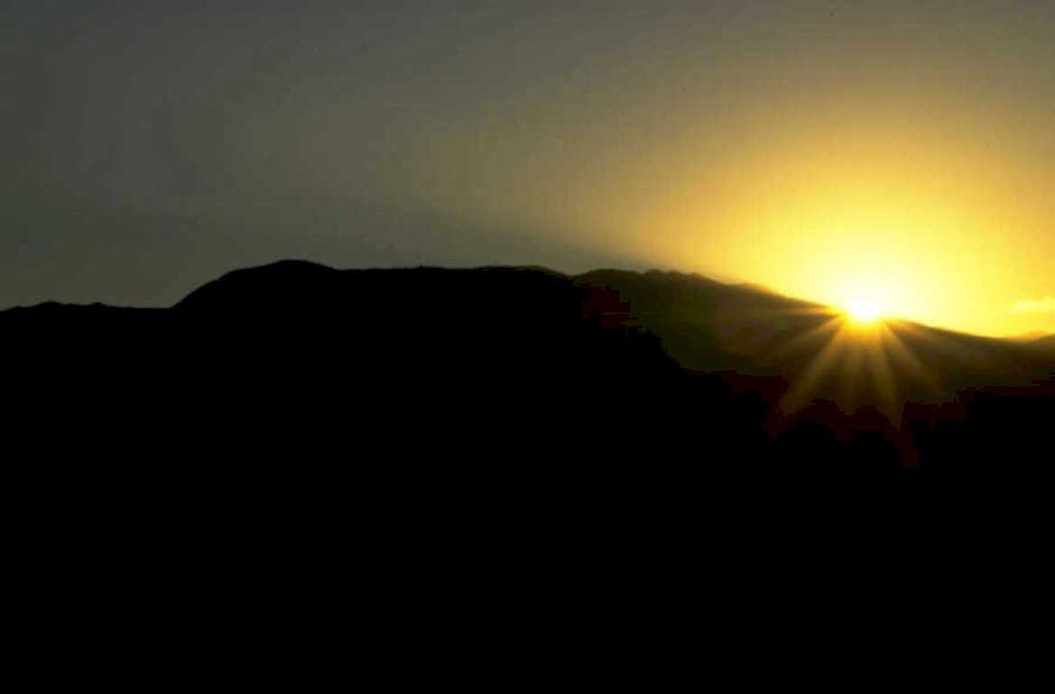 sunset mountain desert 1980s 1990s A4 Photo Print