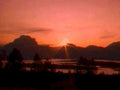 sunset mountain lake 21980s 1990s A4 Photo Print