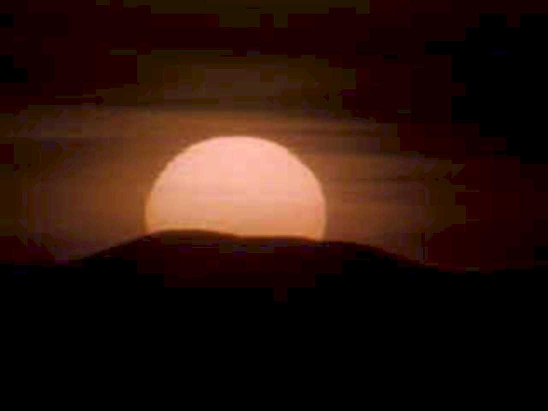 sunset mountain sky 11980s 1990s A4 Photo Print