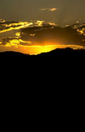 sunset mountains clouds 2 Vintage A4 Photo Print