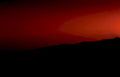 sunset mountains red Vintage A4 Photo Print