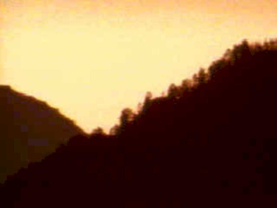 sunset mountains rural1980s 1990s A4 Photo Print