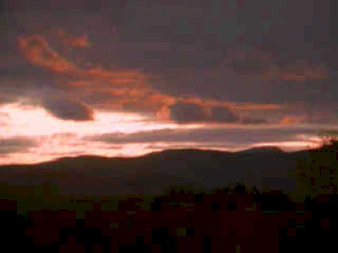 sunset mountains sky 11980s 1990s A4 Photo Print