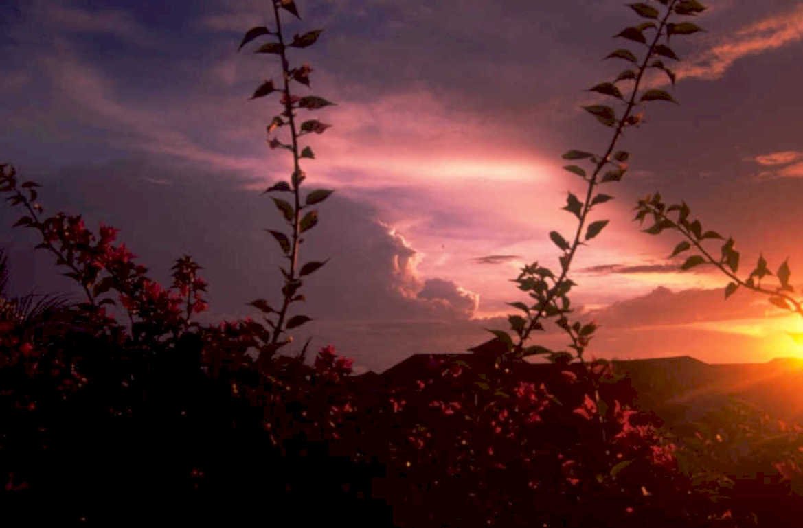 sunset mountains sky 1980s 1990s A4 Photo Print 44