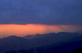 sunset mountains sky 1980s 1990s A4 Photo Print