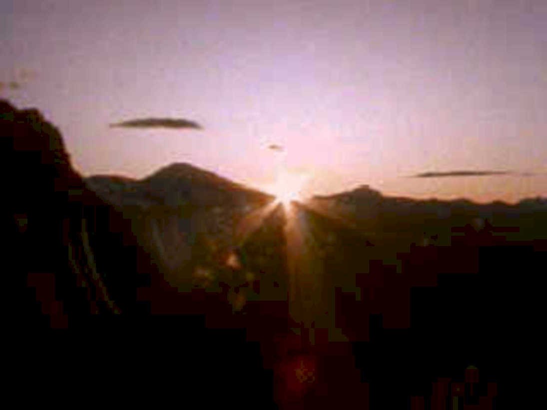 sunset mountains sky 61980s 1990s A4 Photo Print