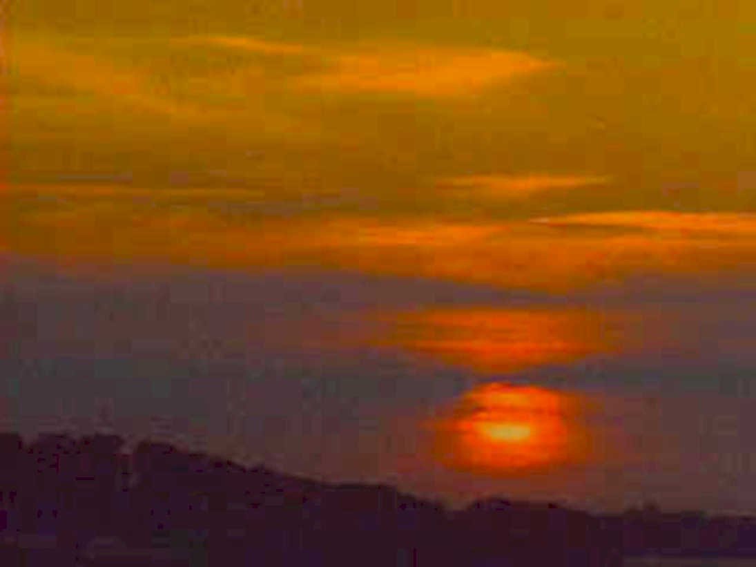 sunset mountains sky 91980s 1990s A4 Photo Print