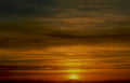 sunset mountains sky Vintage A4 Photo Print