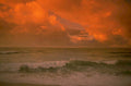 sunset ocean beach 1980s 1990s A4 Photo Print