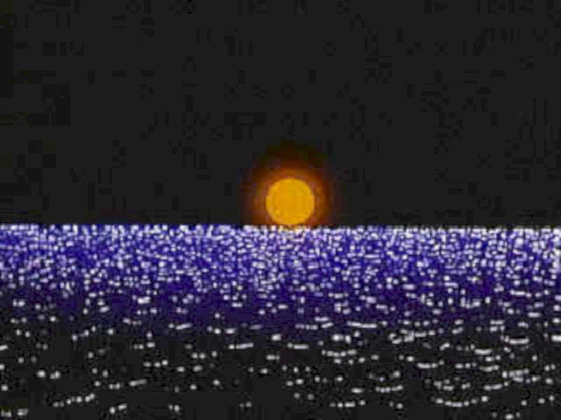 sunset ocean blue1980s 1990s A4 Photo Print