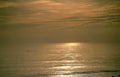 sunset ocean boat Vintage A4 Photo Print