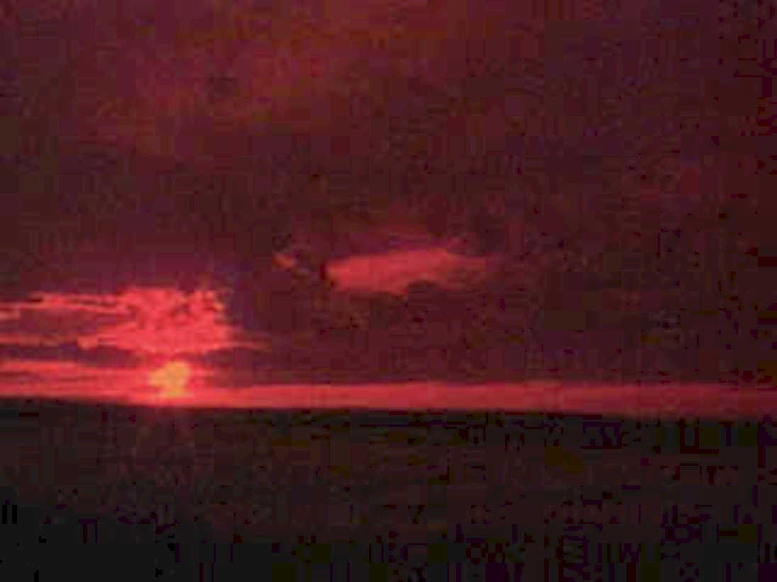 sunset ocean clouds 21980s 1990s A4 Photo Print