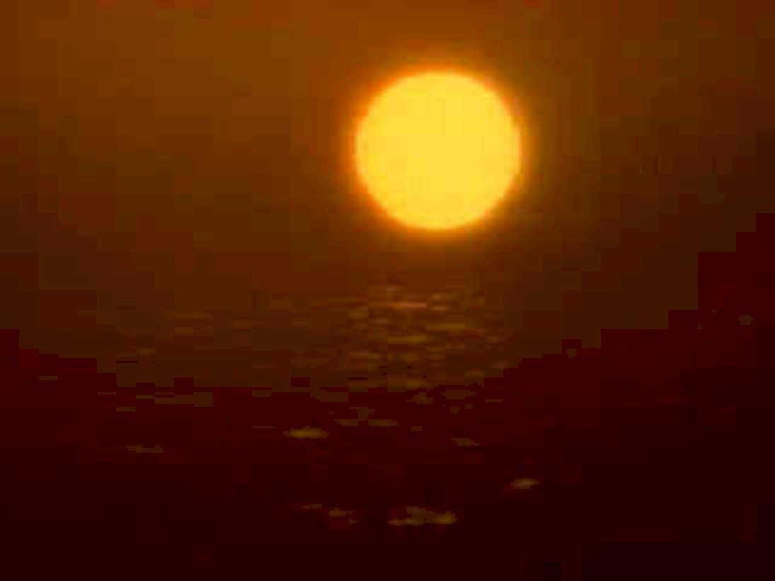 sunset ocean golden1980s 1990s A4 Photo Print