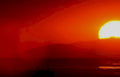 sunset ocean mountains 2 Vintage A4 Photo Print