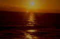 sunset ocean reflection 1 Vintage A4 Photo Print