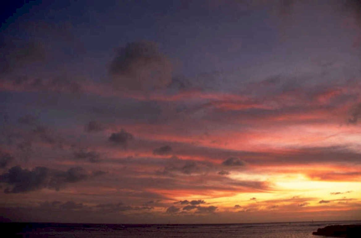 sunset ocean sky 1 1980s 1990s A4 Photo Print 42