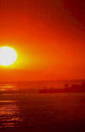 sunset ocean sky 4 Vintage A4 Photo Print