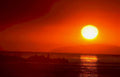 sunset ocean sky Vintage A4 Photo Print