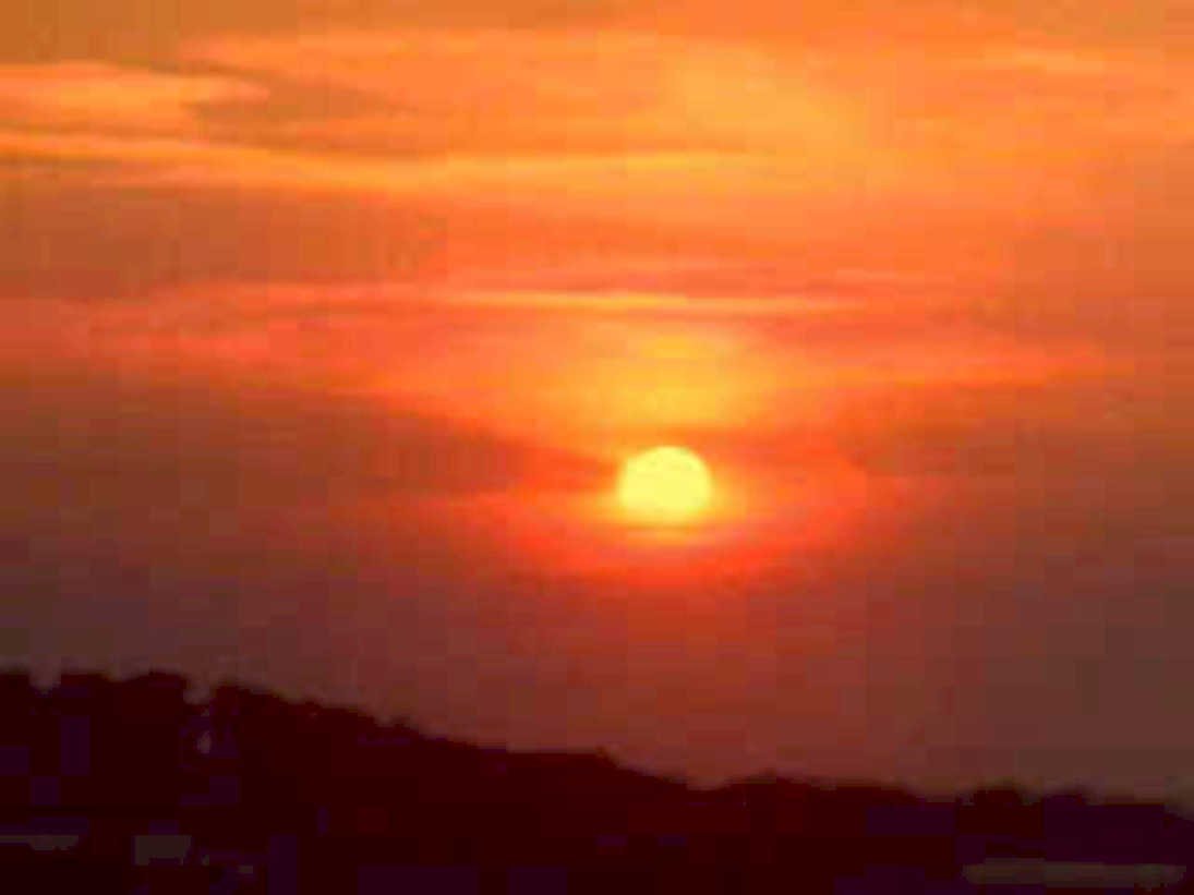 sunset orange hills 11980s 1990s A4 Photo Print