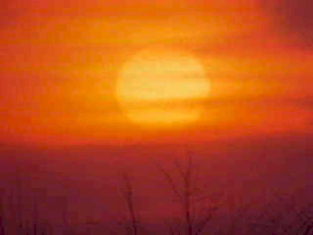 sunset orange sky1980s 1990s A4 Photo Print