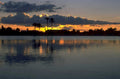 sunset palm reflection 1 1980s 1990s A4 Photo Print
