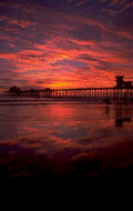 sunset pier longbeach 2 1980s 1990s A4 Photo Print