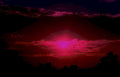 sunset pink sky Vintage A4 Photo Print