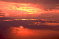 sunset red clouds 1980s 1990s A4 Photo Print