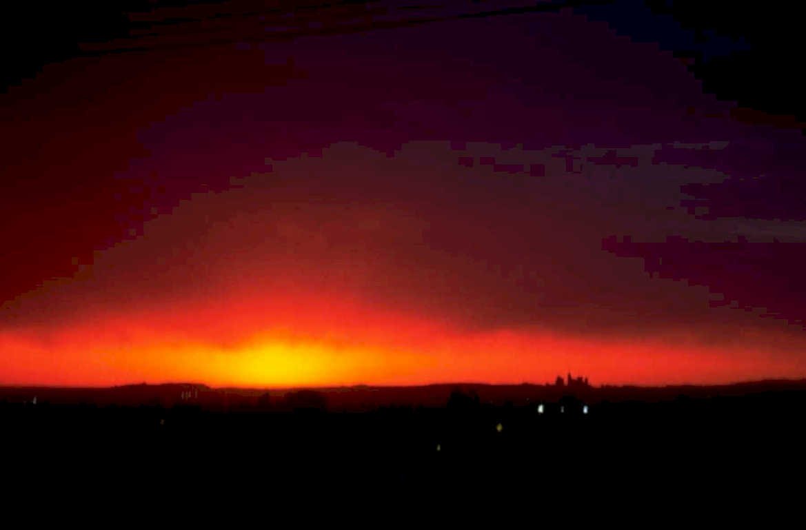 sunset red sky 1 1980s 1990s A4 Photo Print