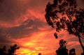 sunset red sky 1980s 1990s A4 Photo Print