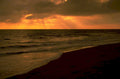 sunset redsand stormysky 1980s 1990s A4 Photo Print