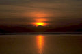 sunset reflection coast 1980s 1990s A4 Photo Print