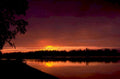 sunset reflection lake 1 1980s 1990s A4 Photo Print