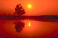 sunset reflection lake 2 1980s 1990s A4 Photo Print