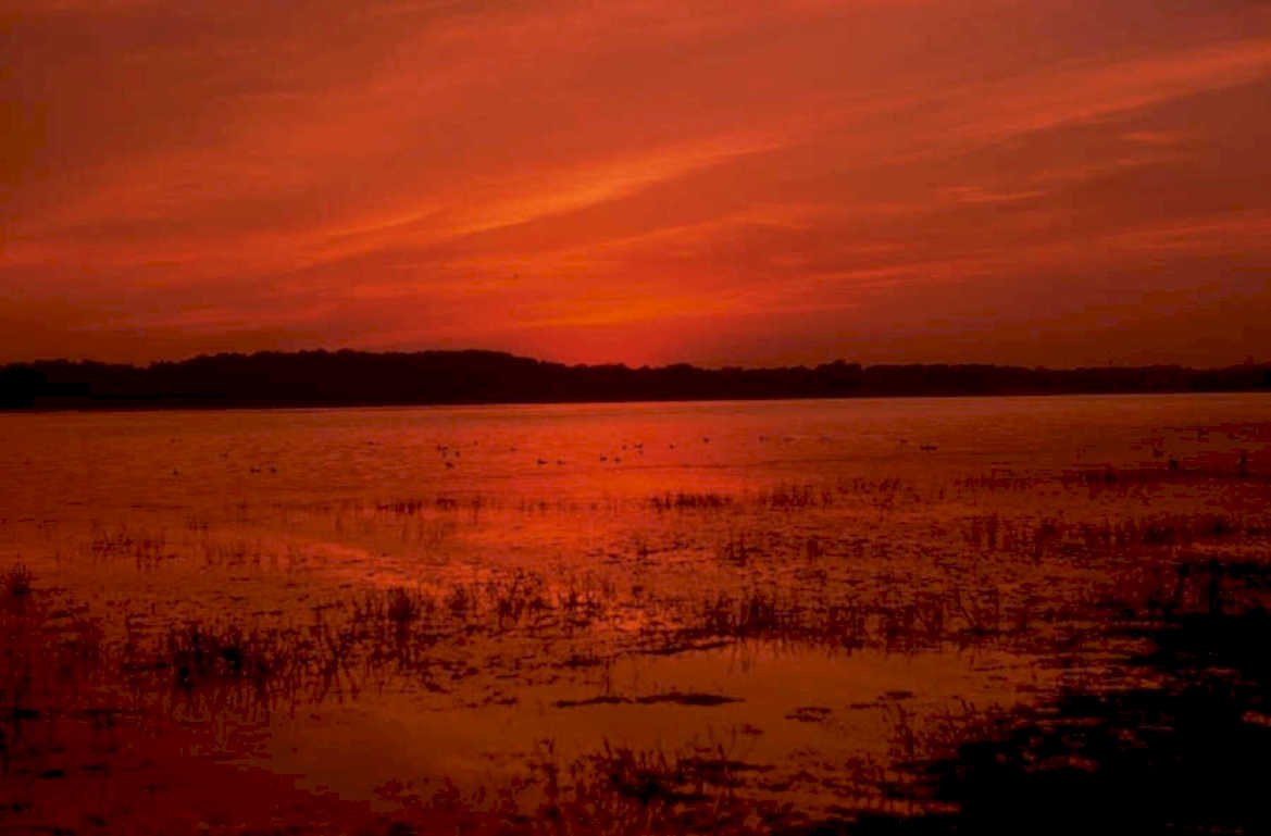 sunset reflection lake 3 1980s 1990s A4 Photo Print