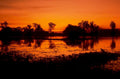 sunset reflection wetland 1980s 1990s A4 Photo Print