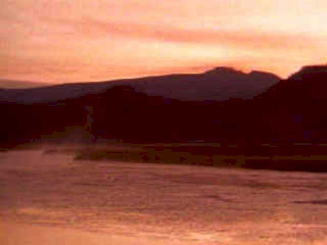 sunset river mountains 11980s 1990s A4 Photo Print
