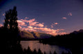 sunset river mountains 1980s 1990s A4 Photo Print