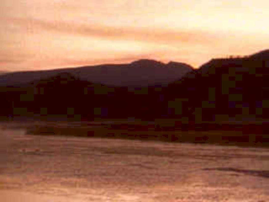 sunset river mountains 21980s 1990s A4 Photo Print