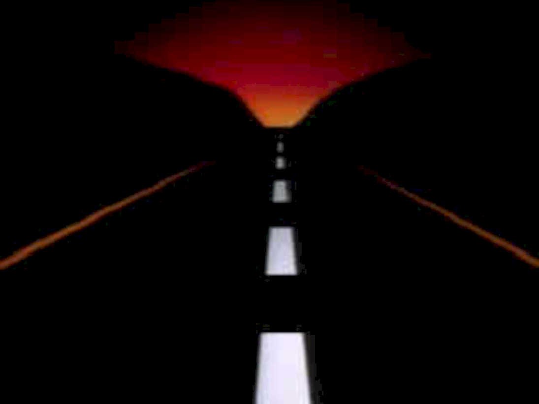sunset road lanes1980s 1990s A4 Photo Print