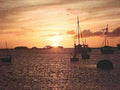 sunset sailboats coastline1980s 1990s A4 Photo Print