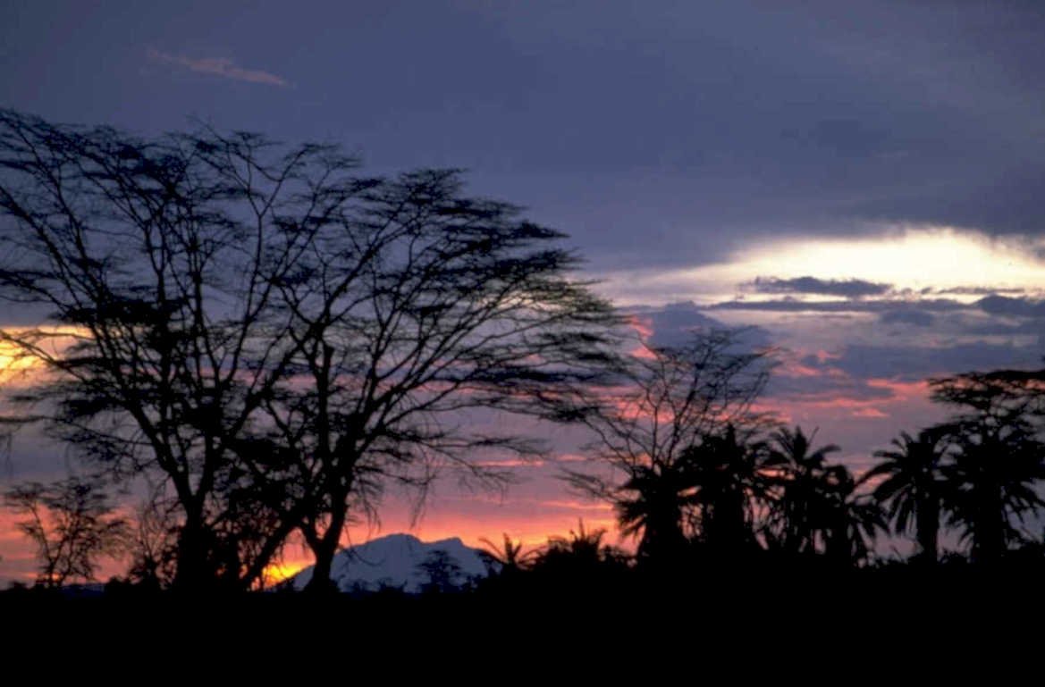 sunset savanna sky 1980s 1990s A4 Photo Print