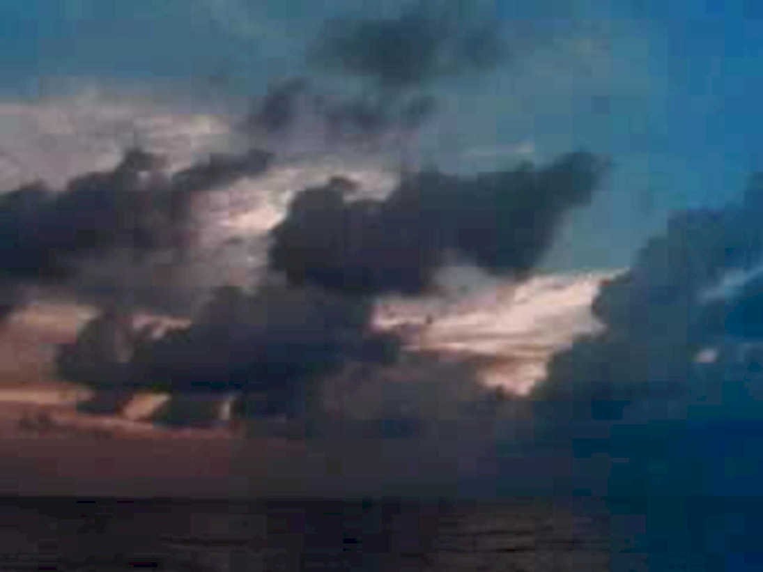 sunset seascape clouds1980s 1990s A4 Photo Print