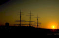 sunset ship charleston Vintage A4 Photo Print