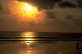 sunset silhouette beach 1980s 1990s A4 Photo Print