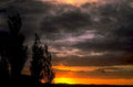 sunset silhouette landscape 1980s 1990s A4 Photo Print